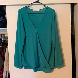 Woman’s Lush Teal Blouse XL